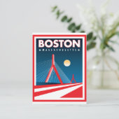 Boston Zakim Bridge Briefkaart (Staand voorkant)