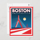 Boston Zakim Bridge Briefkaart (Voorkant / Achterkant)
