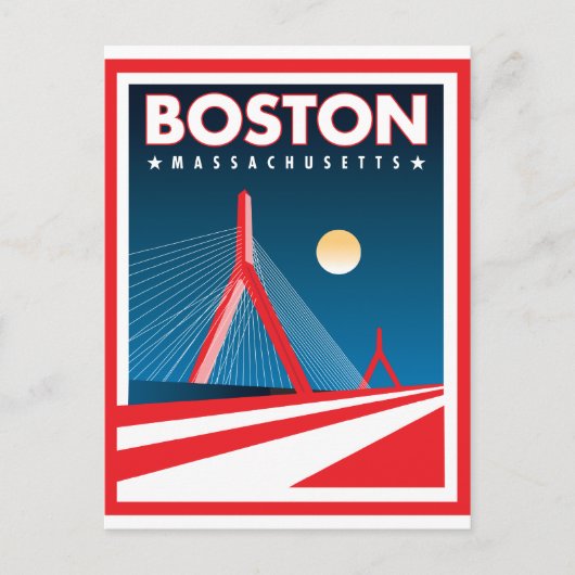 Boston Zakim Bridge Briefkaart (Voorkant)