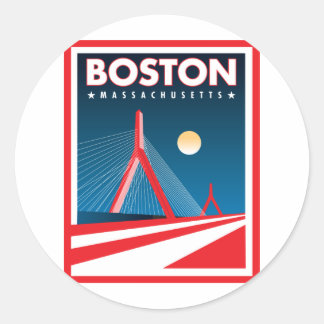 Boston Zakim Bridge Ronde Sticker