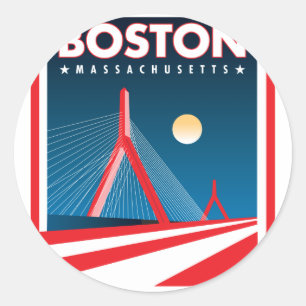 Boston Zakim Bridge Ronde Sticker