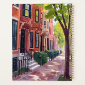 Boston Zomer | Massachusetts Brownstone Huizen Planner (Achterkant)