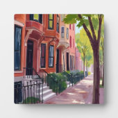 Boston Zomer | Massachusetts Brownstones Fotoplaat (Voorkant)