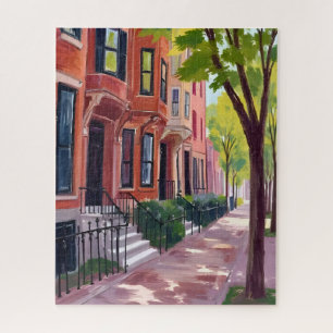 Boston Zomer   Massachusetts Brownstones Legpuzzel