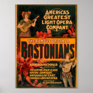 Bostonians Amerika's grootste lichtopera Poster