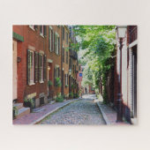 Boston's Acorn Street in Summer Photo Puzzle Legpuzzel (Horizontaal)