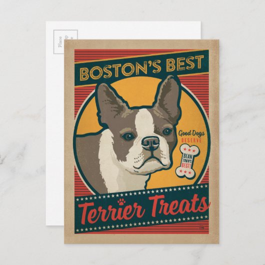 Boston's beste terrier-behandelingen briefkaart (Voorkant / Achterkant)