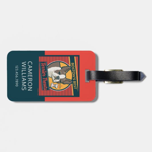 Boston's beste Terrier traktaties Bagagelabel (Achterkant horizontaal)