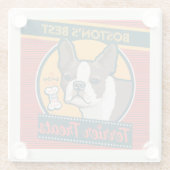 Boston's beste Terrier traktaties Glazen Onderzetter (Achterkant)