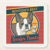 Boston's beste Terrier traktaties Kartonnen Onderzetters (Voorkant)