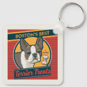 Boston's beste Terrier traktaties Sleutelhanger (Achterkant)