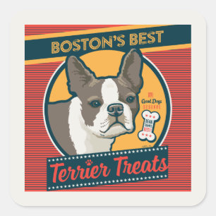 Boston's beste Terrier traktaties Vierkante Sticker