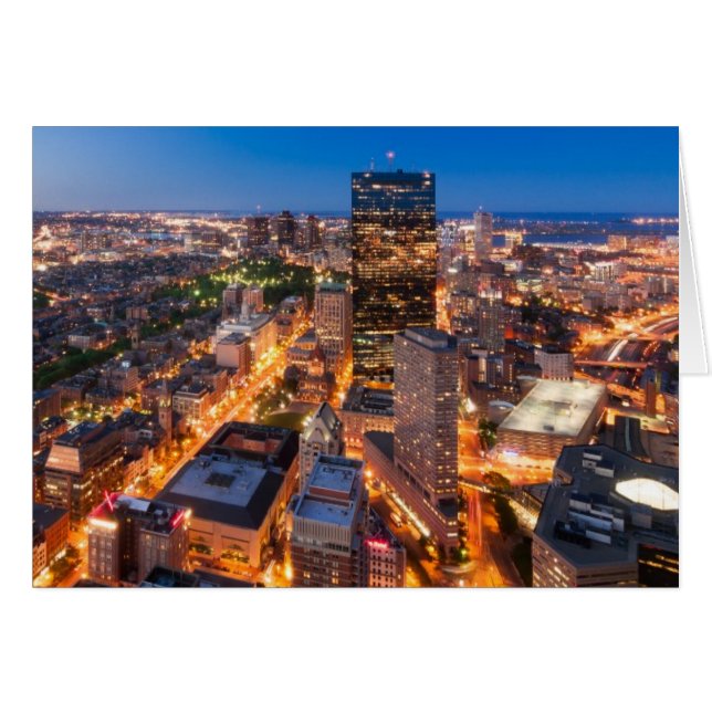 Boston's skyline bij zonsondergang (Voorkant Horizontaal)