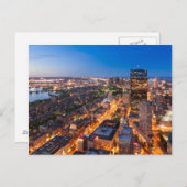 Boston's skyline bij zonsondergang briefkaart (Voorkant / Achterkant)