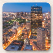 Boston's skyline bij zonsondergang drankjes onderzetter (Voorkant)
