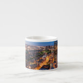 Boston's skyline bij zonsondergang espresso kop (Voorkant)