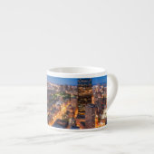 Boston's skyline bij zonsondergang espresso kop (Voorkant rechts)