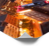 Boston's skyline bij zonsondergang poster (Hoek)