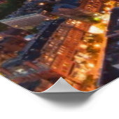 Boston's skyline bij zonsondergang poster (Hoek)