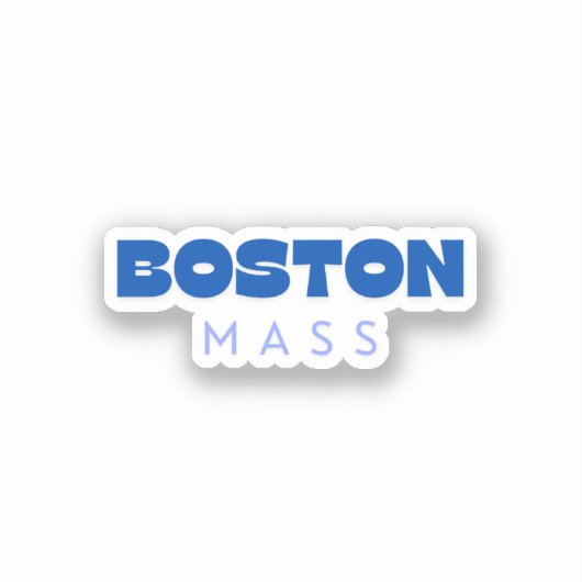 Bostonse massa sticker (Voorkant)