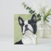 BostonTerrier Original Dog Art Briefkaart (Staand voorkant)