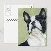 BostonTerrier Original Dog Art Briefkaart (Voorkant / Achterkant)