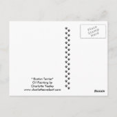 BostonTerrier Original Dog Art Briefkaart (Achterkant)