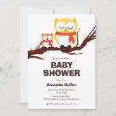 Bosuil Baby Shower Uitnodiging (Voorkant)