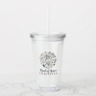 Bosuil Botanische Eredame Naam Acryl Drinkbeker