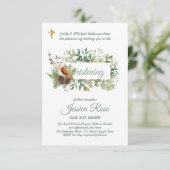 Bosuil doop uitnodigingen Doopfeest  (Staand voorkant)