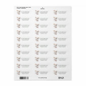 Bosuil Kerst Retouradres Etiket (Full Sheet)