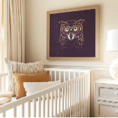 Bosuil-kinderkamer-muurkunst Poster Print