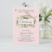 Bosuil Meisjes Doop Uitnodigingen Doopfeest (Staand voorkant)