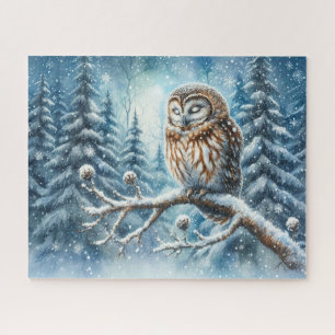 Bosuil Serene Winter Bos Wildlife Legpuzzel