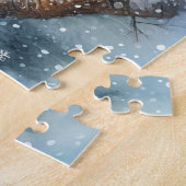 Bosuil Serene Winter Bos Wildlife Legpuzzel (Zijkant)