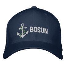 BOSUN Jacht Geborduurde Pet Blauw