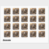 Bosuurgedaante verjaardagsfeesthoed vierkante sticker (Vel)