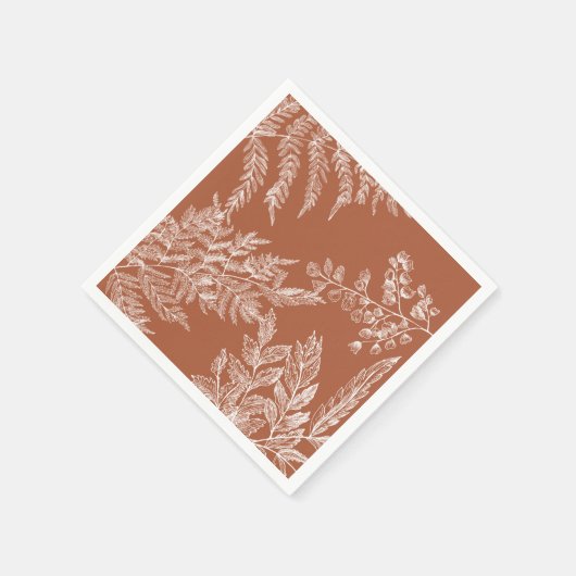 Bosvaren Botanische Trouw Papier Servet (Hoek)