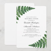 Bosvaren. Woodland bruiloft repetitie diner Kaart (Voorkant / Achterkant)