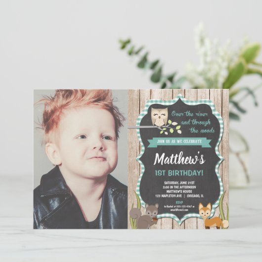 Bosvee 1 verjaardag kaart (Staand voorkant)