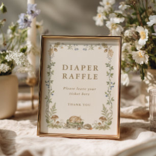 Bosverhaal Baby Shower Luier Raffle Poster