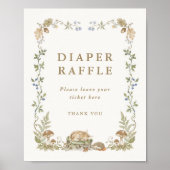 Bosverhaal Baby Shower Luier Raffle Poster (Voorkant)