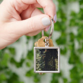 Bosvliegen in het bos sleutelhanger (Hand)