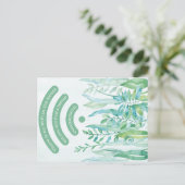 Bosvloer - tropische bladeren plus citaat briefkaart (Staand voorkant)