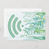 Bosvloer - tropische bladeren plus citaat briefkaart (Voorkant / Achterkant)