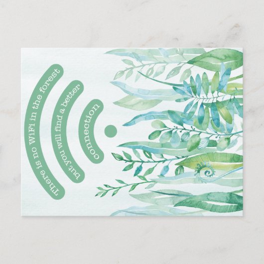 Bosvloer - tropische bladeren plus citaat briefkaart (Voorkant)