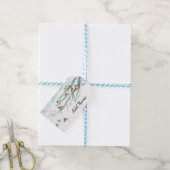 Bosvogels in de winter cadeaulabel (Met Touw)
