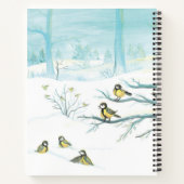 Bosvogels in de winter notitieboek (Achterkant)