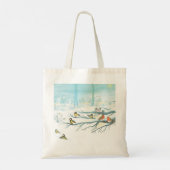 Bosvogels in de winter tote bag (Achterkant)