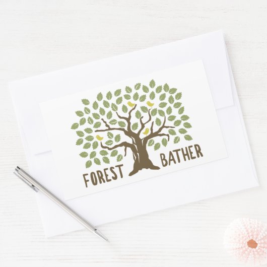 Bosvogels Rechthoekige Sticker (Envelop)